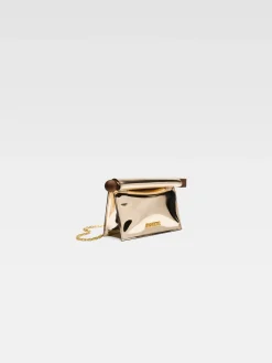 New Jacquemus De kleine Rond Carr&eacute; clutch Gold
