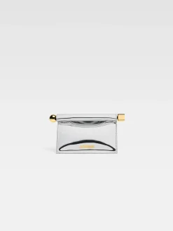 Fashion Jacquemus De kleine Rond Carr&eacute;-clutch Silver