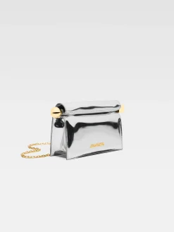 Fashion Jacquemus De kleine Rond Carr&eacute;-clutch Silver