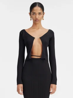 Hot Jacquemus De lange gebreide Pralù Black