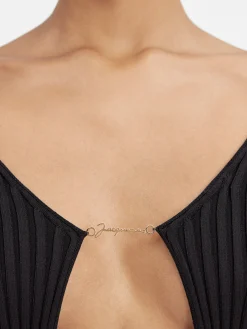 Hot Jacquemus De lange gebreide Pral&ugrave; Black