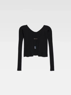 Hot Jacquemus De lange gebreide Pral&ugrave; Black