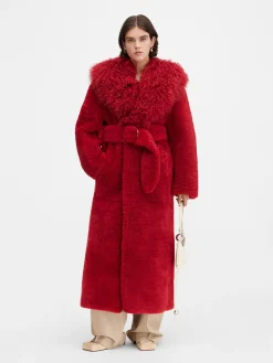 Clearance Jacquemus De lange jas van Pilou DarkRed