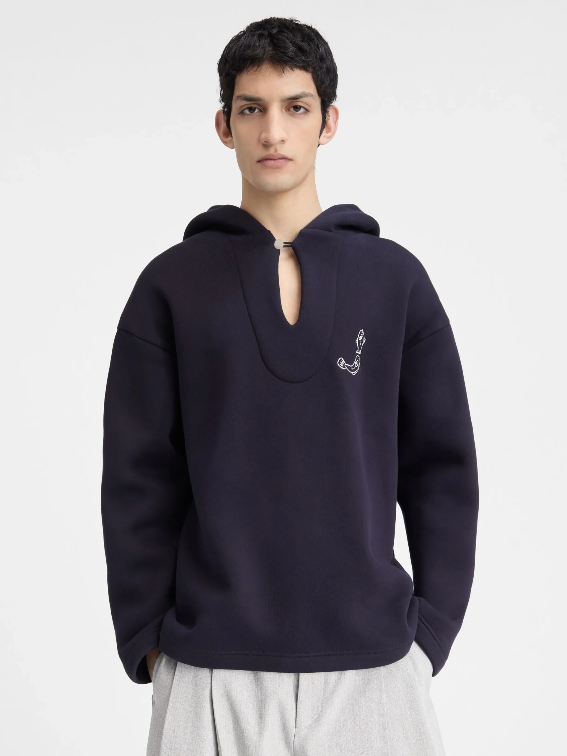 Discount Jacquemus De Merù hoodie DarkNavy