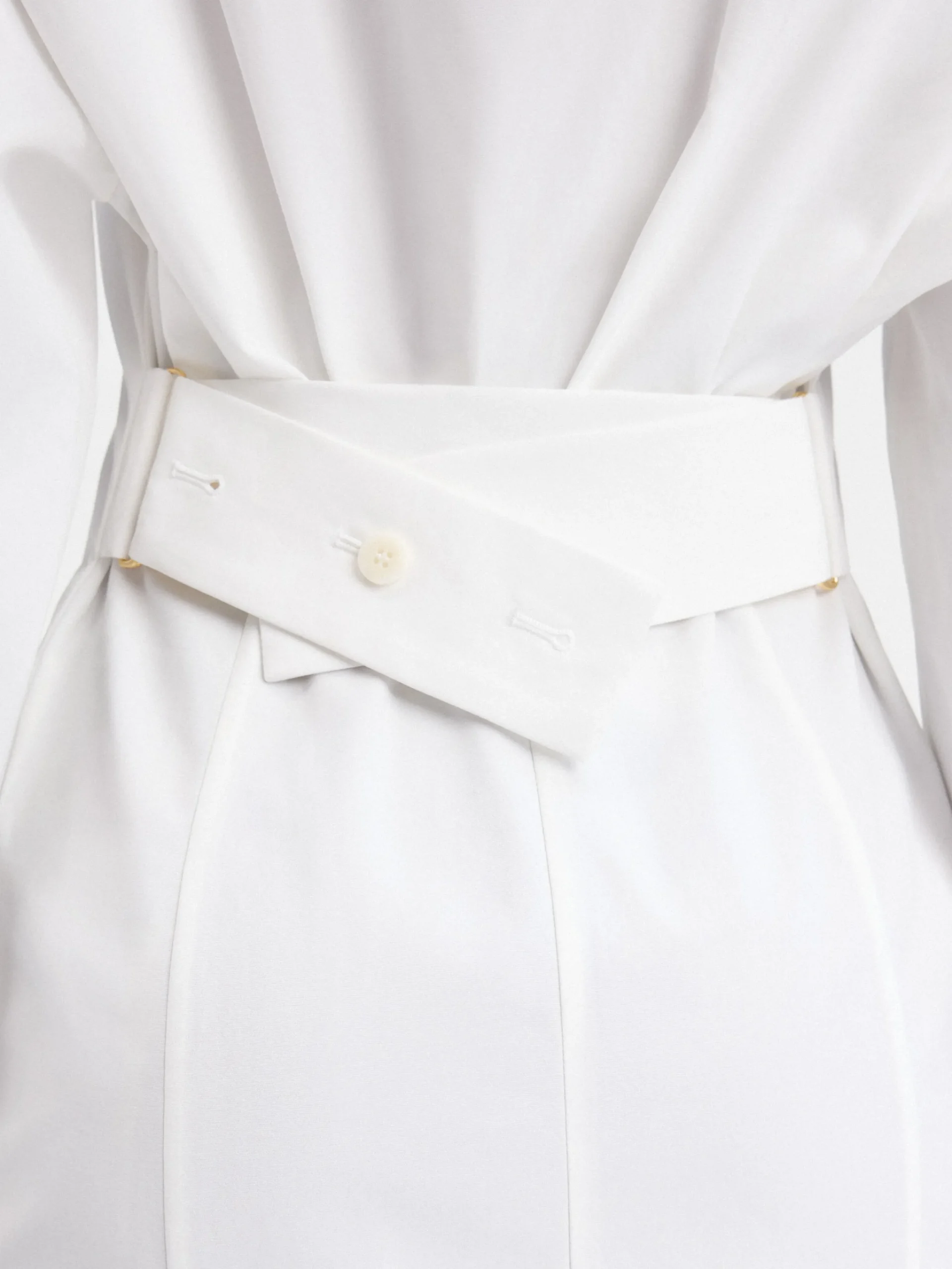 Hot Jacquemus De mini overhemdjurk White