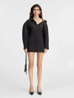 Best Jacquemus De mini overhemdjurk Black