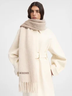 Outlet Jacquemus De Moisson sjaal Multi-Beige