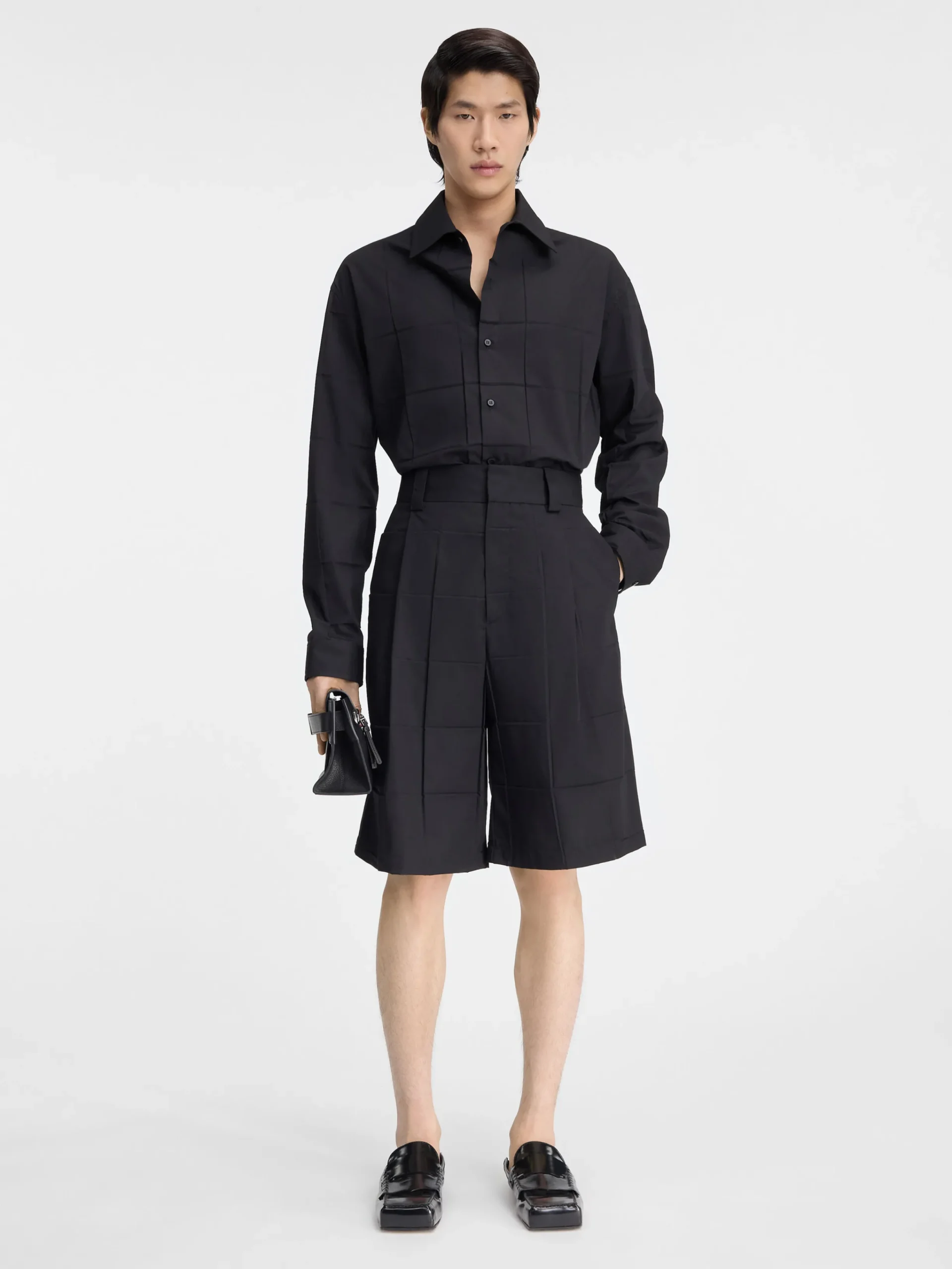 Online Jacquemus De Navega korte broek met plooien Black