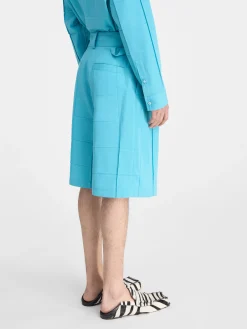 Hot Jacquemus De Navega korte broek met plooien Turquoise