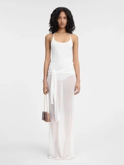 Sale Jacquemus De Nodo gebreide jurk Off-White