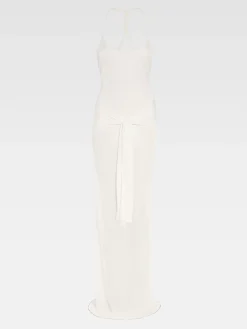 Sale Jacquemus De Nodo gebreide jurk Off-White