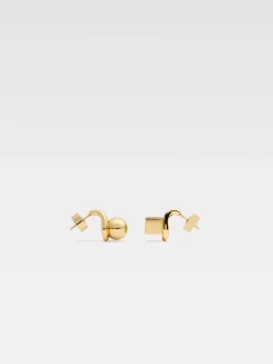 Online Jacquemus De Nodo stud-oorbellen Gold