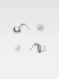 Clearance Jacquemus De Nodo stud-oorbellen Silver