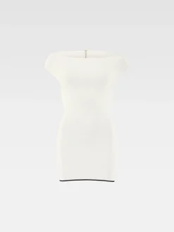 New Jacquemus De Noiva gebreide mini jurk Off-White