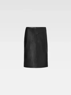 Discount Jacquemus De Obra leren rok Black