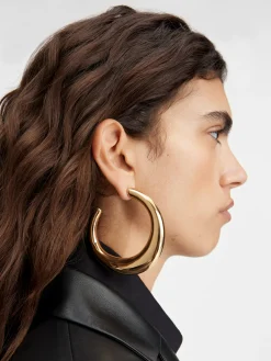 Hot Jacquemus De Ovalo grote oorringen LightGold