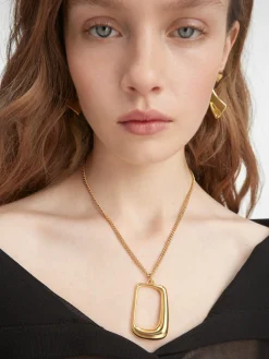 Best Jacquemus De Ovalo halsketting LightGold