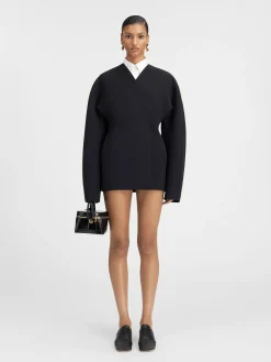 Best Jacquemus De Ovalo jurk Black