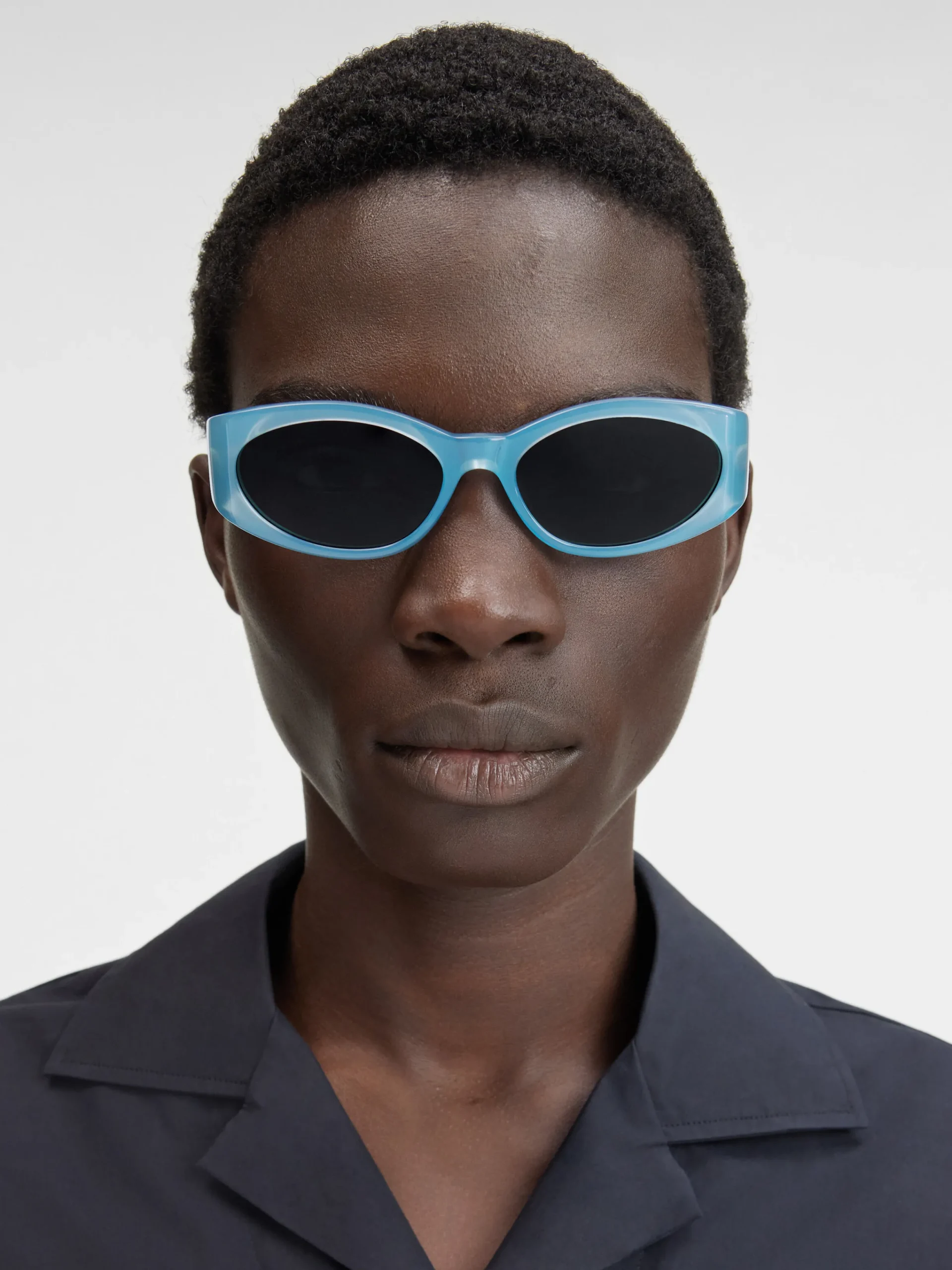 Fashion Jacquemus De Ovalo zonnebril LightBlue