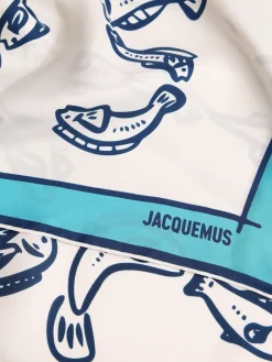 Fashion Jacquemus De Pesco bandana PrintCapriFishBlue