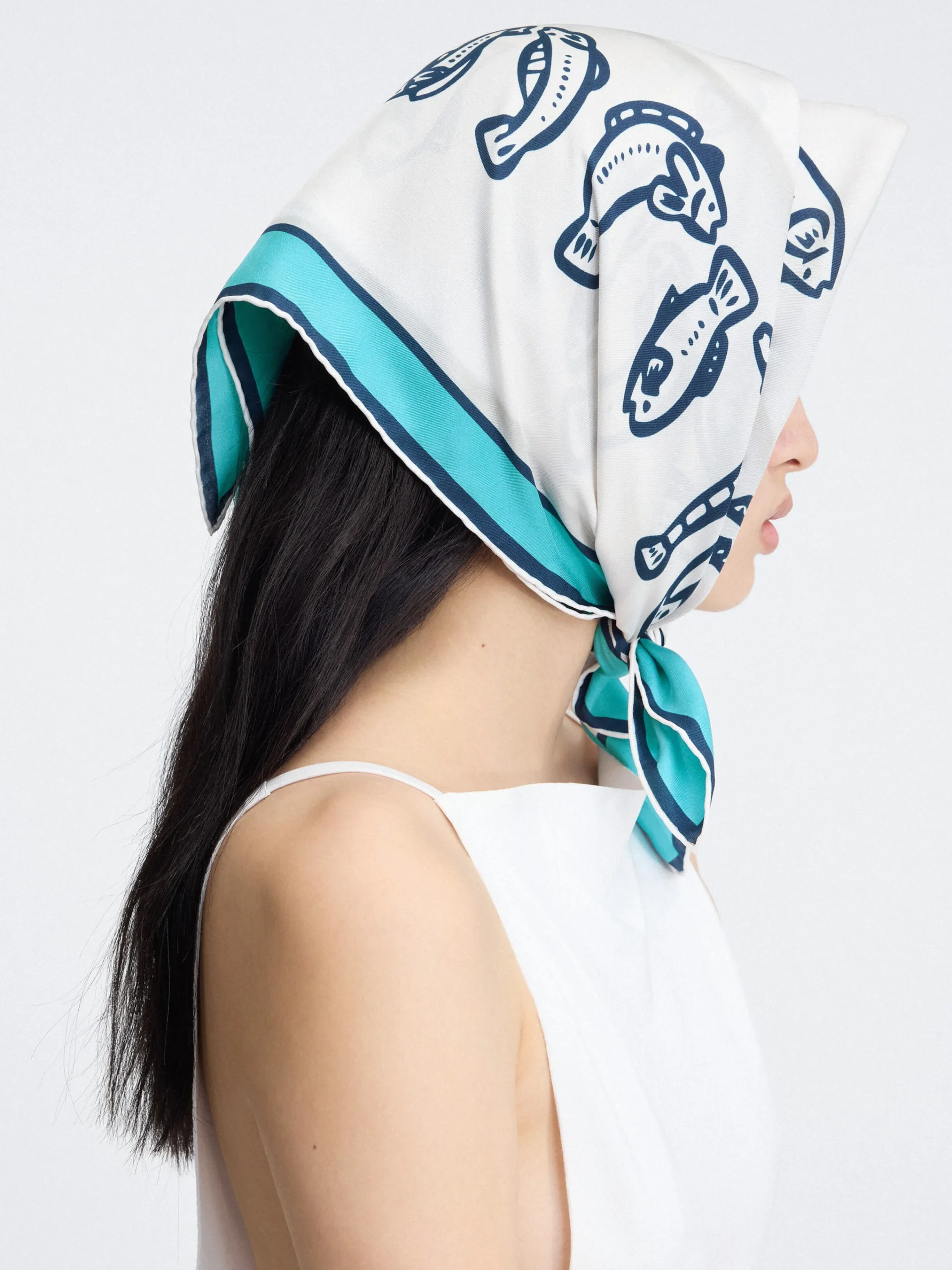 Fashion Jacquemus De Pesco bandana PrintCapriFishBlue