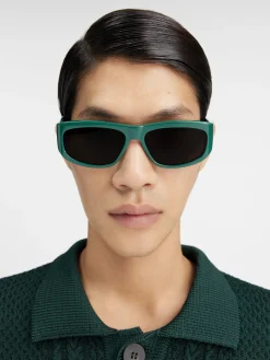 Discount Jacquemus De Pilota zonnebril DarkGreen