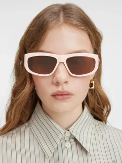 Outlet Jacquemus De Pilota zonnebril LightBeige