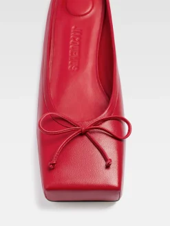 Fashion Jacquemus De platte balletschoentjes Red