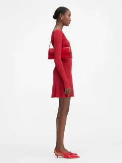 Outlet Jacquemus De Pral&ugrave; mini jurk DarkRed