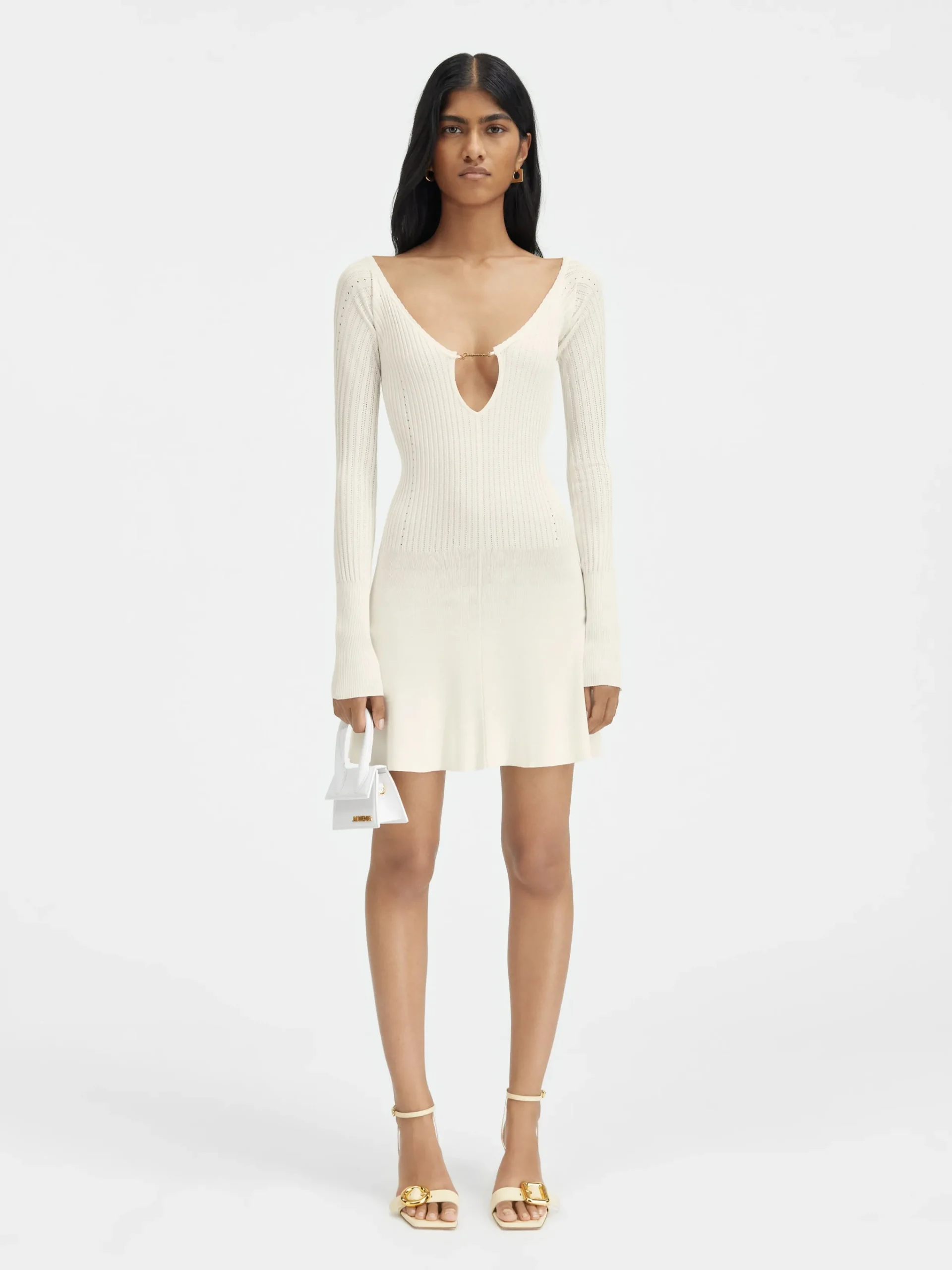 Sale Jacquemus De Pralù mini jurk Off-White