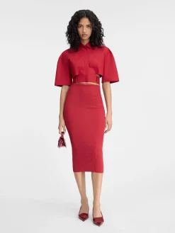Best Jacquemus De Pralù rok DarkRed
