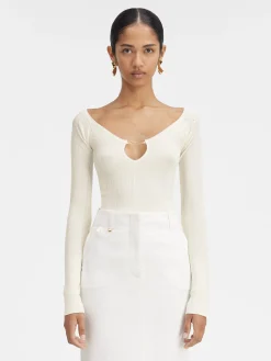 Discount Jacquemus De Pralù top Off-White