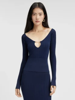 Discount Jacquemus De Pral&ugrave; top DarkNavy