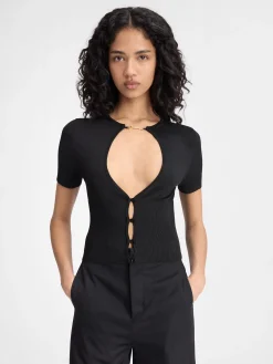 Best Jacquemus De Pralù top met korte mouwen Black