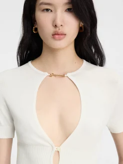 New Jacquemus De Pral&ugrave; top met korte mouwen Off-White