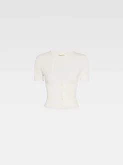 New Jacquemus De Pral&ugrave; top met korte mouwen Off-White