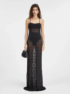 Sale Jacquemus De Puntini gebreide jurk Black