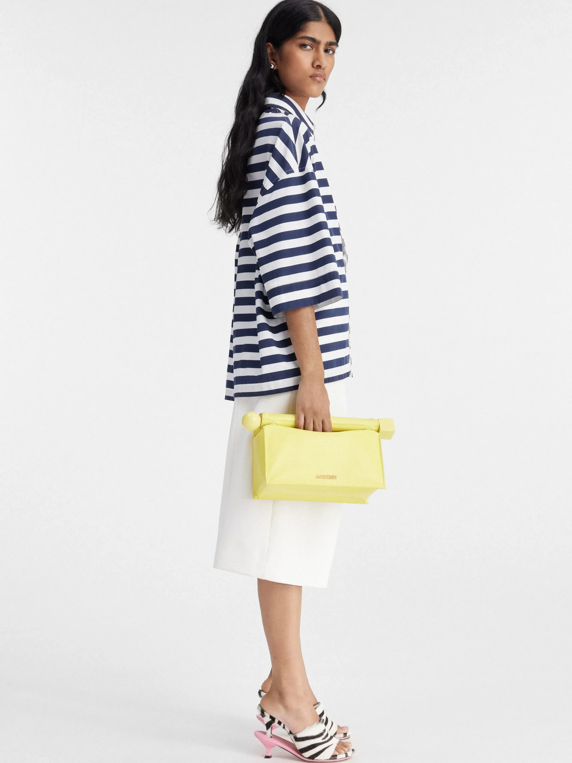 Hot Jacquemus De Rond Carré clutch Yellow