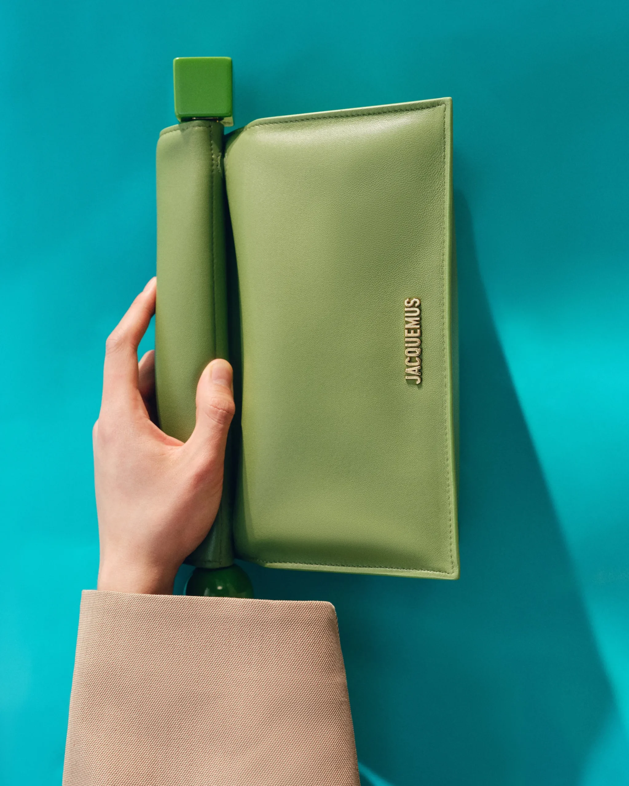 Hot Jacquemus De Rond Carré clutch Green