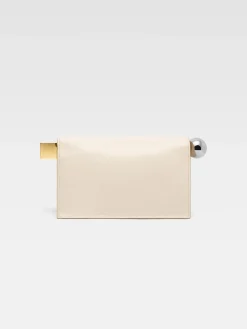 Sale Jacquemus De Rond Carré clutch LightIvory
