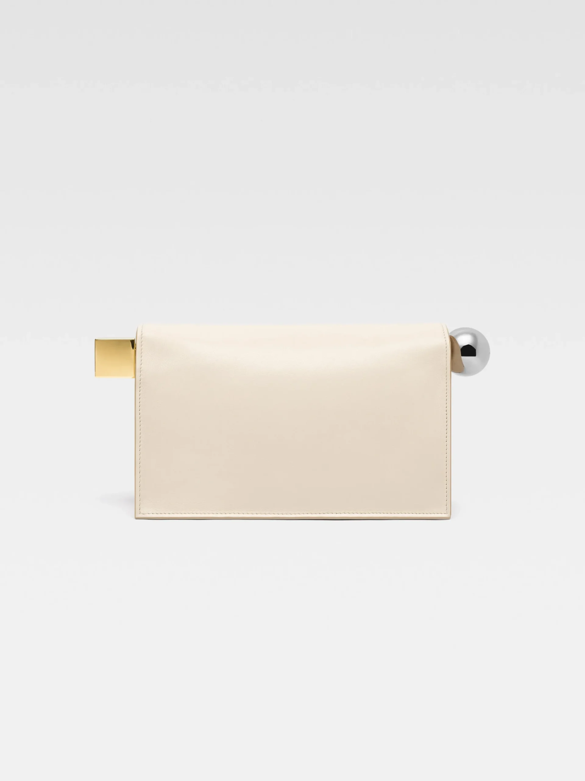 Sale Jacquemus De Rond Carré clutch LightIvory