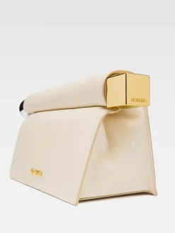 Sale Jacquemus De Rond Carré clutch LightIvory
