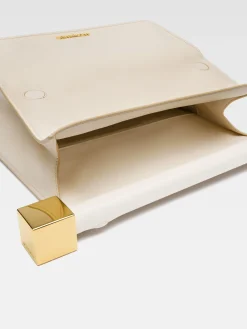 Sale Jacquemus De Rond Carré clutch LightIvory