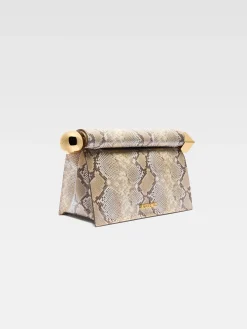 Clearance Jacquemus De Rond Carr&eacute; clutch Beige