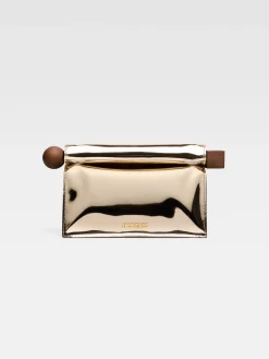 Discount Jacquemus De Rond Carr&eacute; clutch Gold