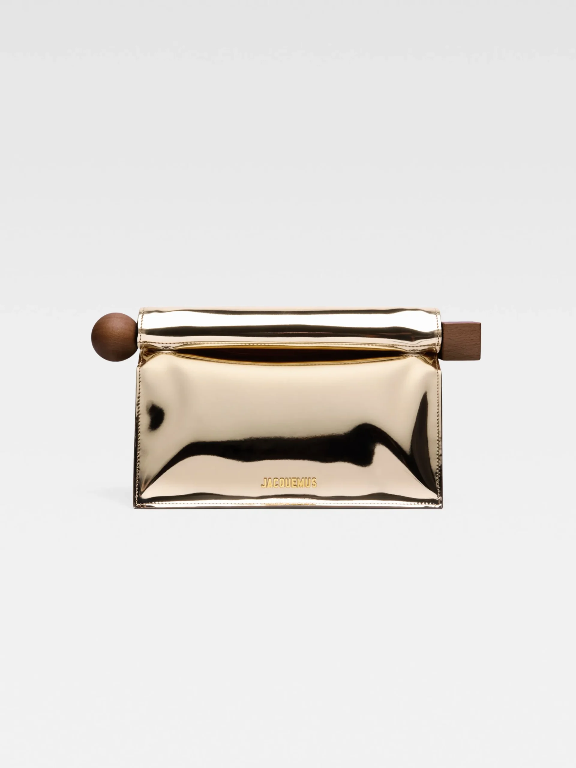 Discount Jacquemus De Rond Carré clutch Gold