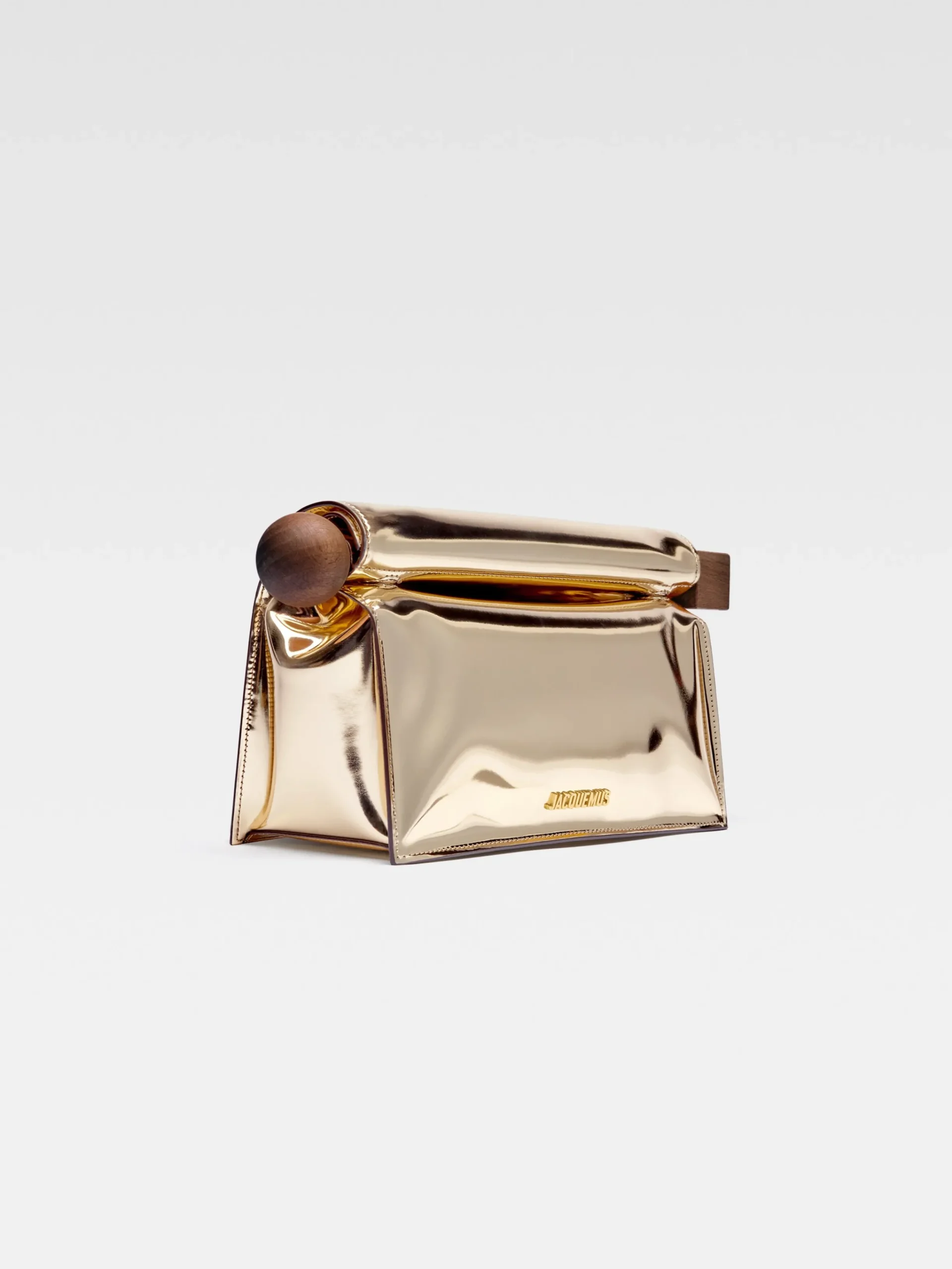Discount Jacquemus De Rond Carré clutch Gold