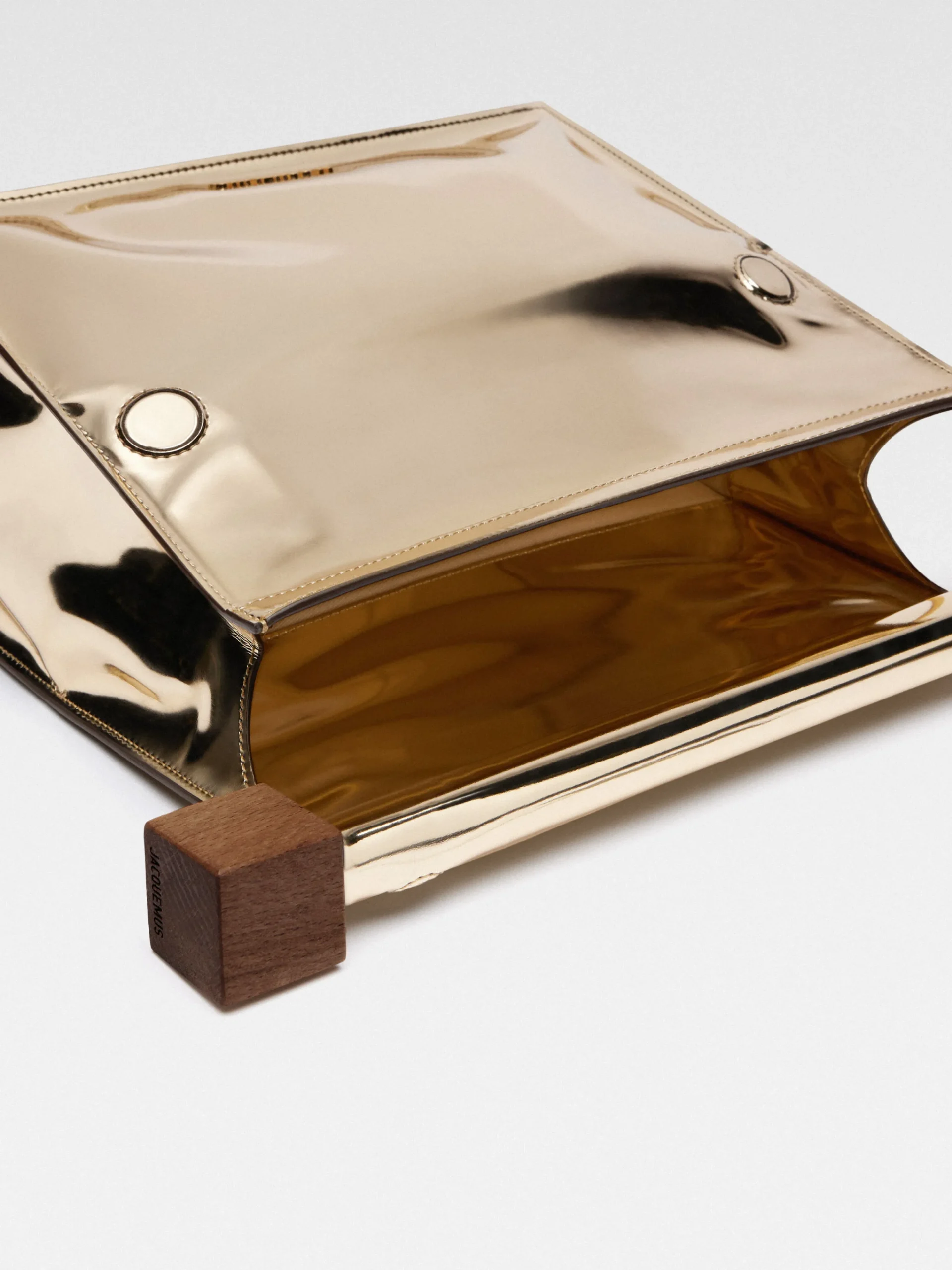 Discount Jacquemus De Rond Carré clutch Gold