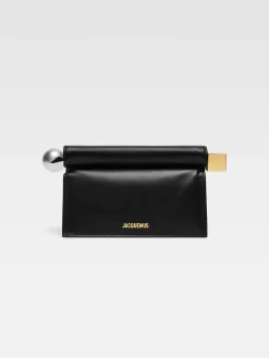 Discount Jacquemus De Rond Carr&eacute; clutch Black