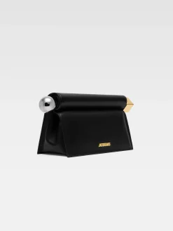 Discount Jacquemus De Rond Carr&eacute; clutch Black